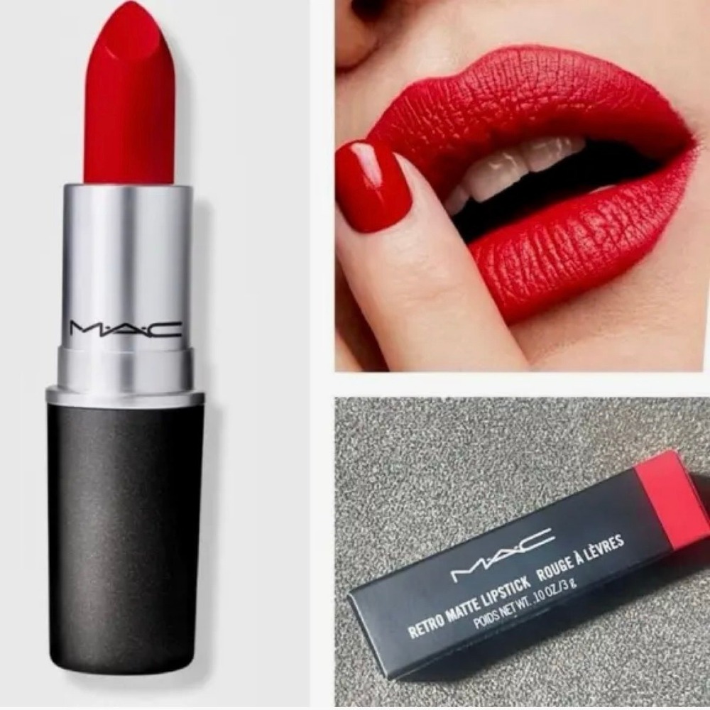 Mac Cosmetics Retro Matte Lipstick in RUBY WOO BNIB The famous Red 707 New - Picture 3 of 7
